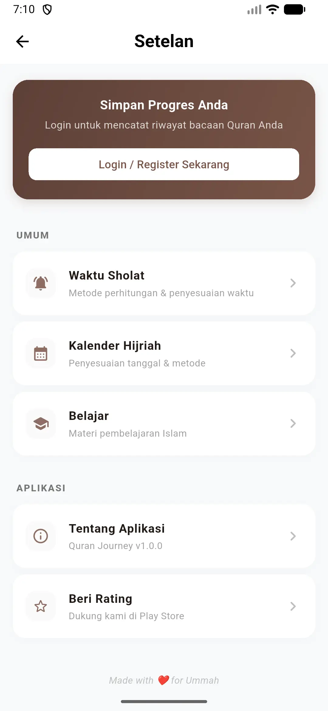 Quran Journey — Al-Qur'an Mobile App